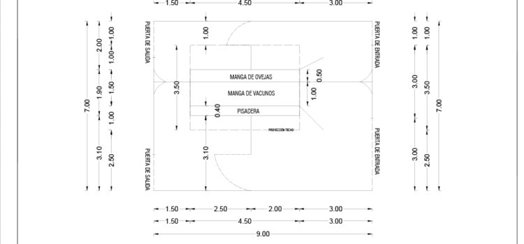 Corral ovejas y vacunos (Dibujo Cad Especifico)